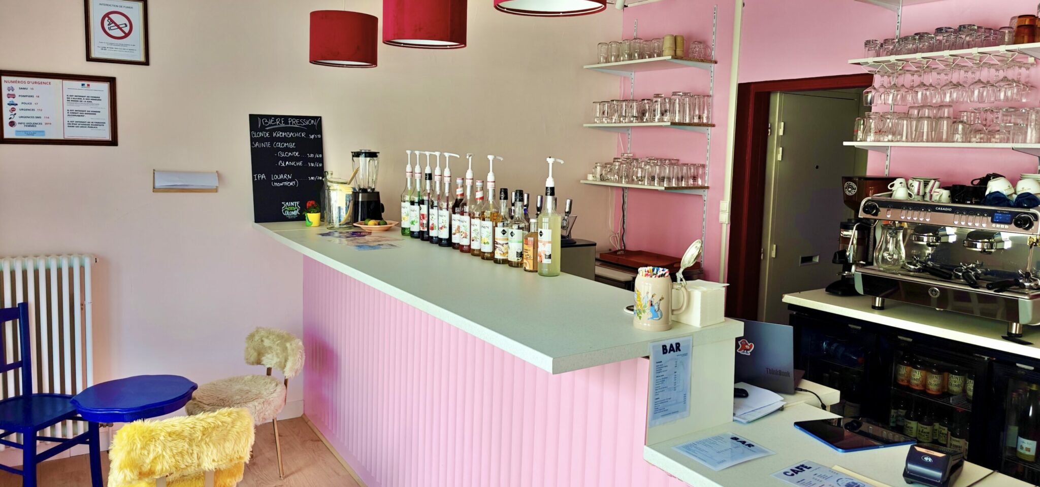 Espace bar du café